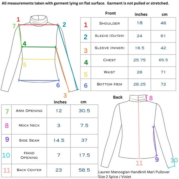 Lauren Manoogian Size 2 Medium Handknit Marl Pullover Sweater Spice/Violet NWT - Picture 11 of 16